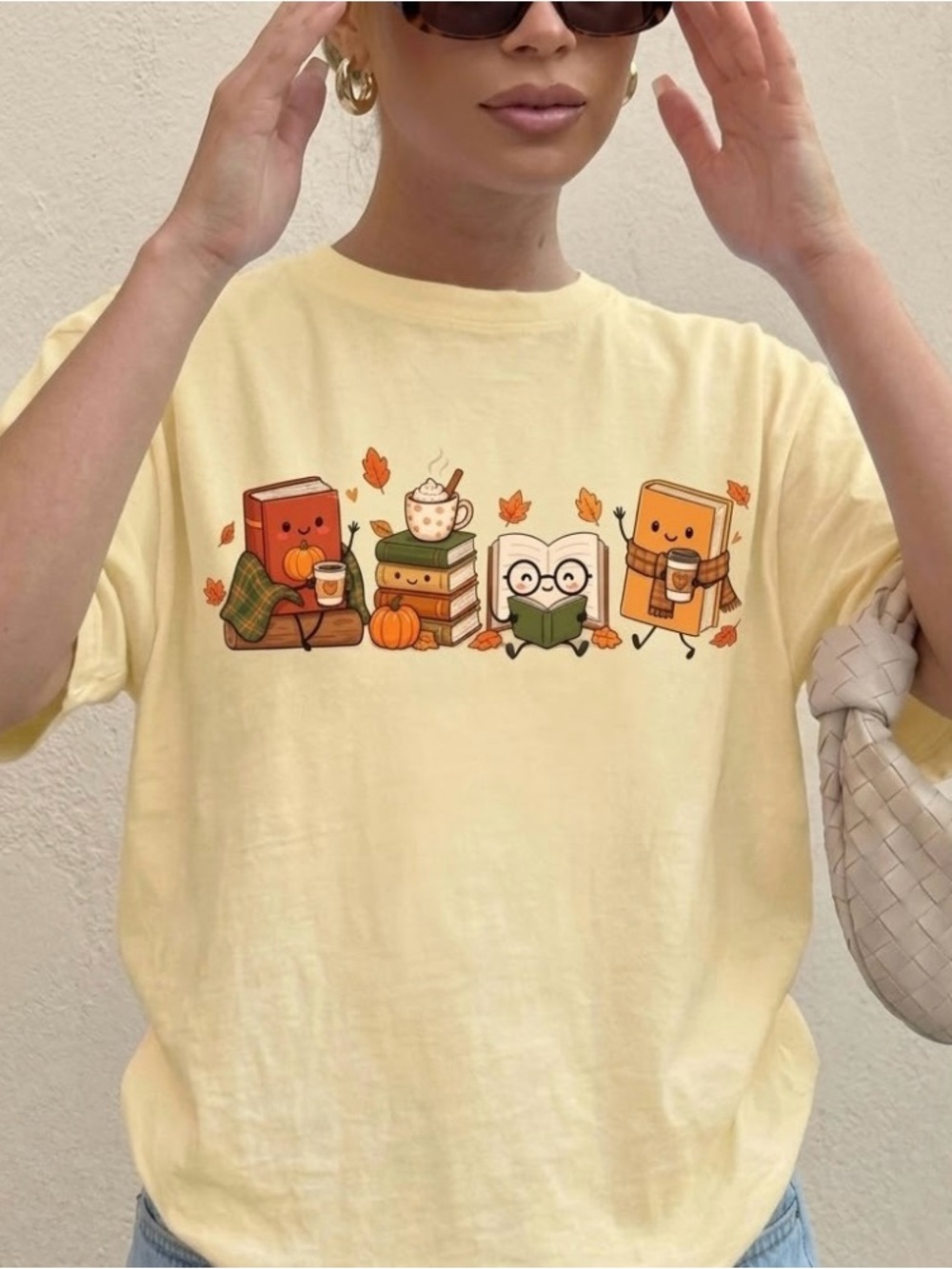 Comfort Colors Cozy Book Lover Tee Autumn Reading Coffee Pumpkin Shirt